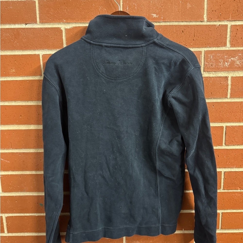 Tommy Bahama Navy Quarter Zip Pullover Sweatshirt Men’s Size S - Picture 2 of 3